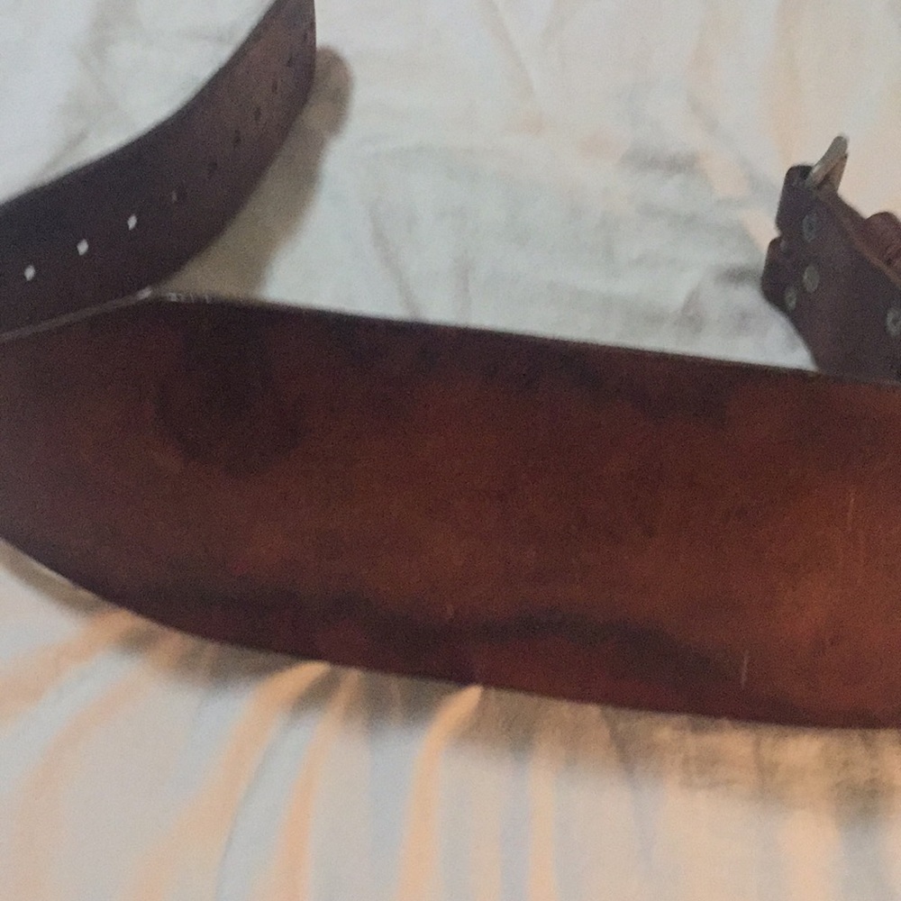 Leather workout belt used